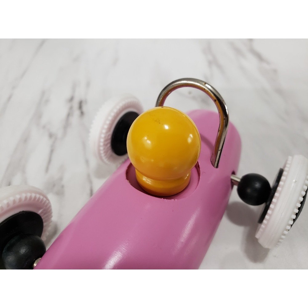 Wood Toy BRIO 5 1/4" Race Car Pink Roadster Made in Sweden - Picture 2 of 6